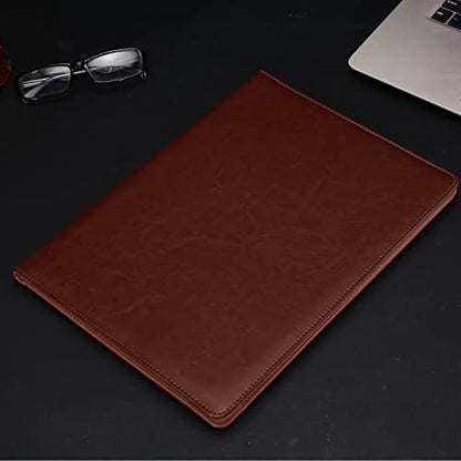 Handsome Padfolio/Resume Portfolio Folder,Interview/Conference Document Organizer & Business Card Holder,A4 Binder Portfolio & Office Conference Notepad clipboard Folder, Brown - color: Brown