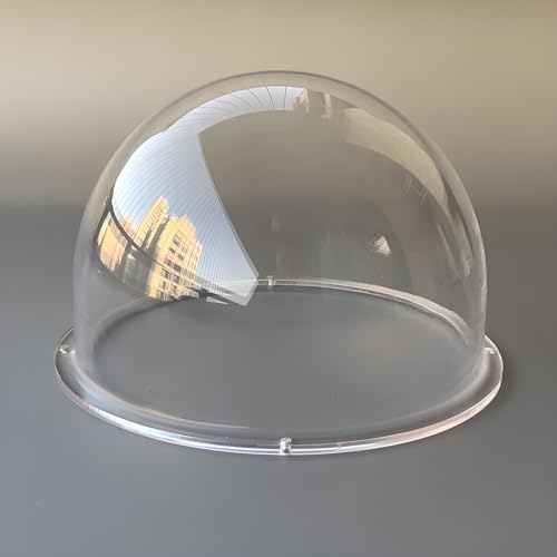 6 Inch Acrylic Clear Glass Dome Cover, Transparent Lens Protective Cap, Security Camera Dome Housing for CCTV Camera, PTZ Dome IP Camera, Outer Diameter 152mm, Height 110mm, Size 167x110mm