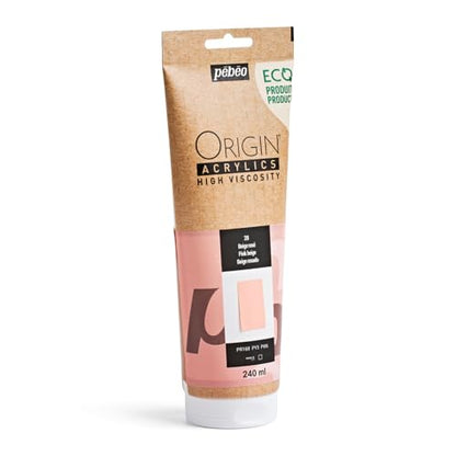 PEBEO Origin 240ml (8.11 fl oz) Acrylic Paint, Pink Beige - color: Pink Beige