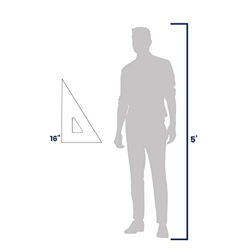 Pacific Arc Drafting Triangle, 16-inch, 30/60/90 Degrees, Clear Acrylic - color: Clear, size: 16-in, 30/60/90 degrees