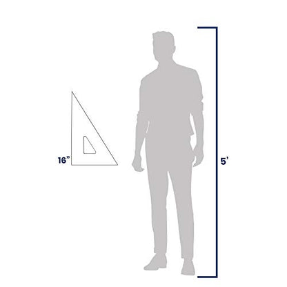 Pacific Arc Drafting Triangle, 16-inch, 30/60/90 Degrees, Clear Acrylic - color: Clear, size: 16-in, 30/60/90 degrees