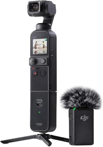 DJI Pocket 2 Creator Combo, Digital Camera 4K, 1/1.7" CMOS, 64MP Photo, Face Tracking, YouTube, Portable Vlogging Camera for Android and iPhone, Black - style: DJI Pocket 2 Creator Combo