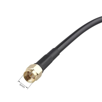 SMA Male to N Female Adapter Cable Bulkhead Mount RG58 Coaxial Cable 15cm/6 inch Compatible with 4G LTE Wireless Router Cellular Gateway ADS-B Receiver RTL-SDR USB Dongle IP Security Camera - size: 15cm
