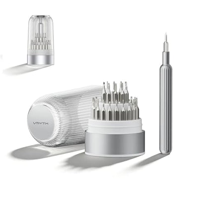31 in 1 Mini Pocket Screwdriver Set, Magnetic Repair Kit - color: Silver