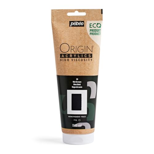 PEBEO Origin Acrylic Paint 240ml (8.11 oz), Mars Black - color: Mars Black