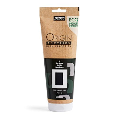 PEBEO Origin Acrylic Paint 240ml (8.11 oz), Mars Black - color: Mars Black