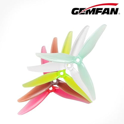 Gemfan Hurricane 51366 MCK Rev3 5.1-Inch 3-Blade PC FPV Props, 10CW + 10CCW