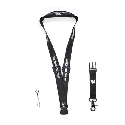 MEIVIFPV RC Transmitter Lanyard Adjustable Neck Strap for TX16S FrSky Jumper Remote Controller (Black) - color: Black