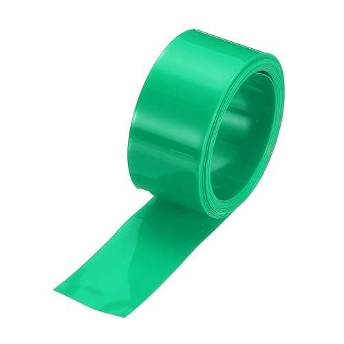 MECCANIXITY Battery Wrap PVC Heat Shrink Tubing 15mm Dia 23mm Flat 8 Feet Green Good Insulation for Battery Pack-2.5m - color: Green, size: 15mm Dia x 23mm W x 2.5m L