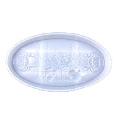 Christmas Oval Tray Home Decoration epoxy Resin Silicone Mold 8933