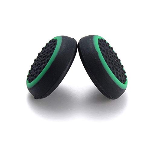 Silicone Thumb Stick Joystick Cap Analog Grip Thumbsticks Cap Cover Case for Switch NS Controller (Black-Green) - color: Black-Green