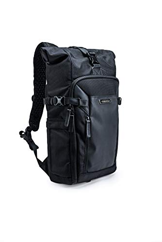 VANGUARD VEO Select 43RB Camera Backpack - Black, Roll-Top Design, Multi-Access, 10.5" Tablet Storage, Tripod Carry - color: Black, size: 43
