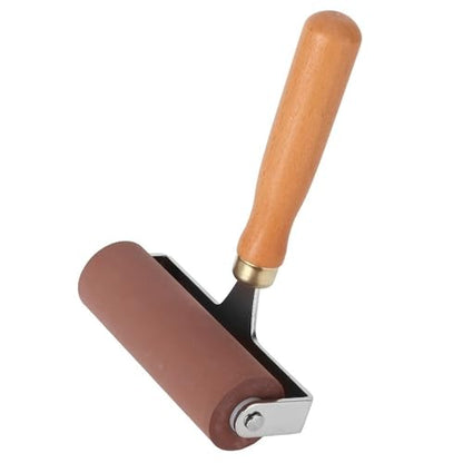 Anu Limen Soft Rubber Brayer High-Elasticity Roller for Printmaking, Scrapbooking & Art Crafts, Even Ink Application, Non-Slip Handle(10cm) - size: 10cm