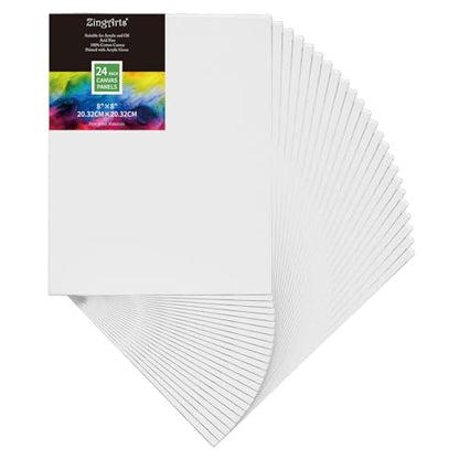 Canvases for Painting 8X8IN 24PCS - size: 8X8IN 24PCS