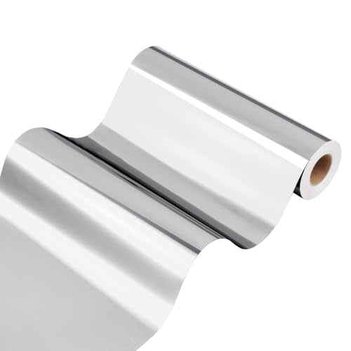 WESTICK Peel and Stick Mirror Paper Self Adhesive Silver Mirror Wallpaper - color: 1.Silver