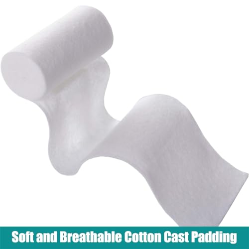 Cast Padding Soft Undercast Padding Roll Wrap 12PCS Individual Pack Cotton Padding Bandage Cast Supplies for Halloween Wrap Mask Making Bandage Art Project and Craft