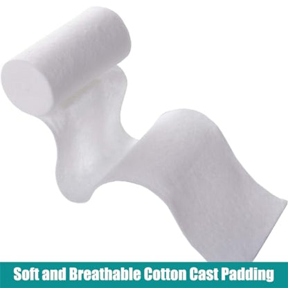 Cast Padding Soft Undercast Padding Roll Wrap 12PCS Individual Pack Cotton Padding Bandage Cast Supplies for Halloween Wrap Mask Making Bandage Art Project and Craft