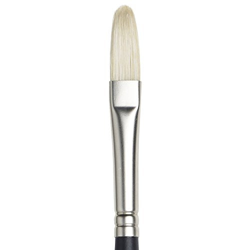 Winsor & Newton Artists' Oil Hog Paint Brush, Long Handle Size 5, Filbert - size: #5, style: Filbert