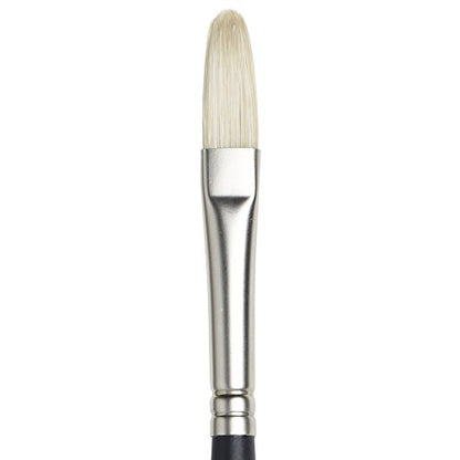 Winsor & Newton Artists' Oil Hog Paint Brush, Long Handle Size 5, Filbert - size: #5, style: Filbert