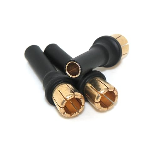 3-Pack 8mm Male to 4mm Female Bullet Adapter Connectors, 33mm RC ESC Motor Plug Reducer, Compact High Current Adapter