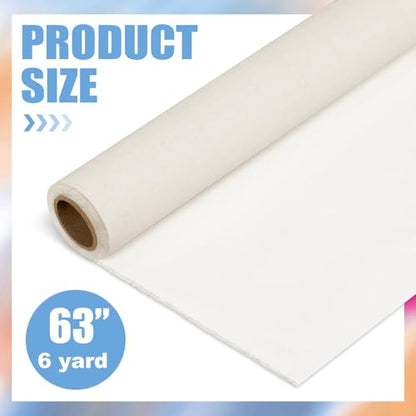 MotiMind Primed Cotton Canvas Roll, 6 Yards x 63'' Wide - size: 6 yd x 63 in