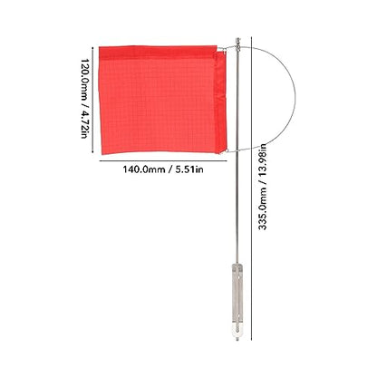 Uxsiya Wind Indicator Flag Marine Mast Flag Stainless Steel Wind Lightweight Prevention for Yacht (140x120mm / 5.51x4.72 in)