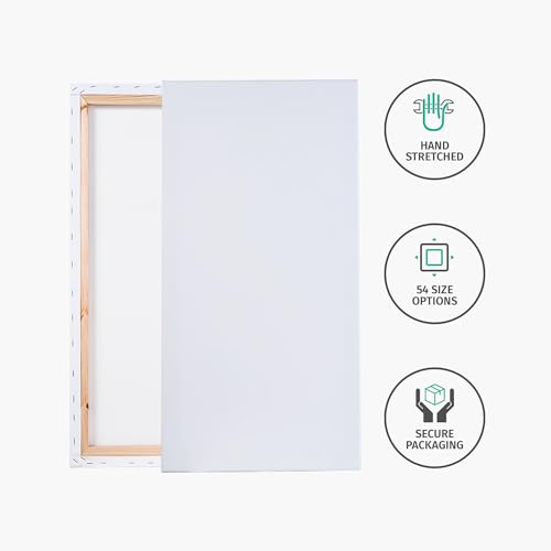 PIXY CANVAS Value Pack of 1 Stretched Canvas 6x18 inch, 3/4 (0.75) inch deep for Your Paintings/Artwork/Wall Art/Wall Decor (Pack of 1 Canvas, 6 x 18 inch, Portrait) - size: 6 x 18 inch, style: Pack of 1