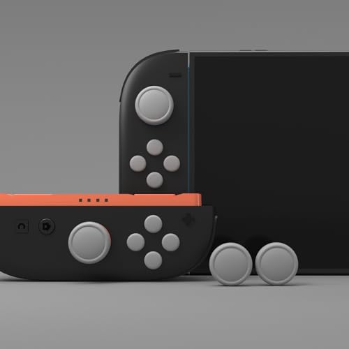 PlayVital Button Caps + Thumb Grip Set for Nintendo Switch 2, 2 Silicone Colorful ABXY Directional Button Covers & 2 Joystick Caps for Joycon - New Hope Gray - color: New Hope Gray