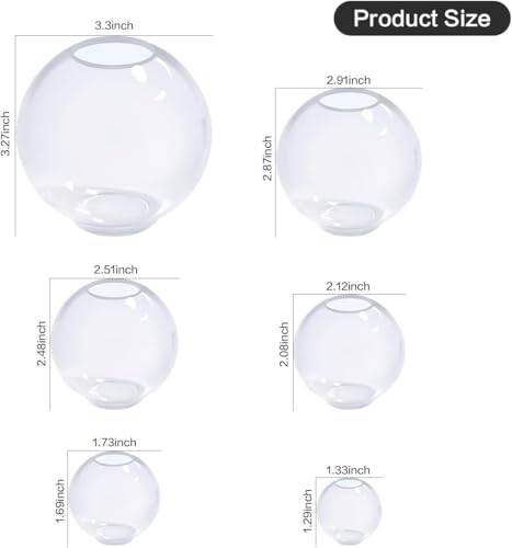 12Pcs Transparent Epoxy Resin Molds Silicone Set, Clear Silicone Molds for Epoxy Resin Include Seamless Sphere Resin Molds,Deep Cube,Molds for Resin Casting