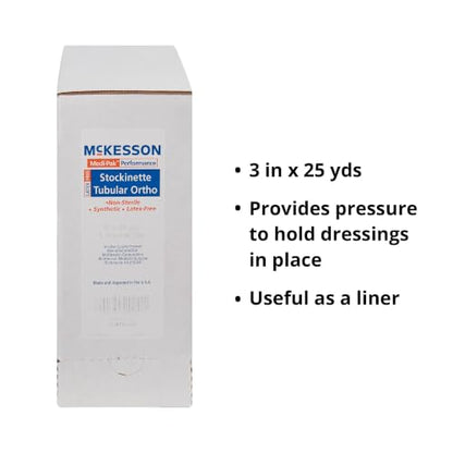McKesson Stockinette, Non-Sterile, Latex-Free, White, Polyester, 3 in, 1 ct