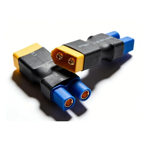 4pcs XT60 Male to EC3 Female Connectors - No Wires Adapter for RC LiPo Batteries and Chargers