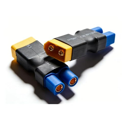 4pcs XT60 Male to EC3 Female Connectors - No Wires Adapter for RC LiPo Batteries and Chargers