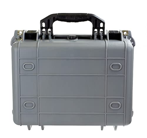 Eylar Standard 16" Gear, Equipment, Hard Camera Case Waterproof with Foam TSA Standards - color: Gray