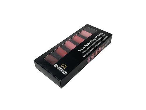 Rembrandt Soft Pastel Micro Set, 5-Piece Half Sticks, Warm Reds - color: Warm Reds, style: 5 Half Sticks in Micro Set