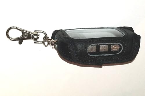 Black Leather Case/Cover for Compustar 2WSSR-T11 and 2WT11R-SS Remote Control Transmitters (Remote Not Included)