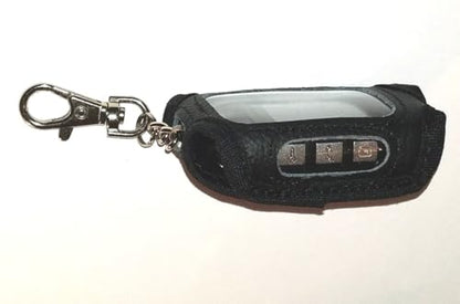 Black Leather Case/Cover for Compustar 2WSSR-T11 and 2WT11R-SS Remote Control Transmitters (Remote Not Included)
