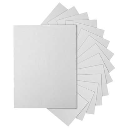 Silunkia 40 Sheets Light Grey Cardstock 8.5 x 11 Crafts Paper 75lb - color: Grey