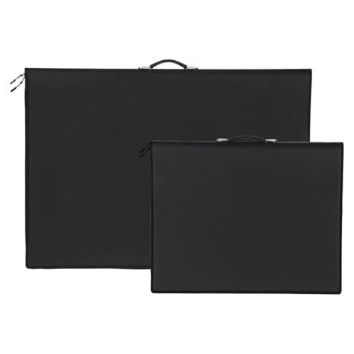 Picturesque Pro Presentation Case- Professional Art Portfolio Folder for Artwork up to 18x24- Vegan Leather Zippered Case, Archival Storage Solution w/Removable Spiral-Bound Book of 20 Clear Sleeves - size: 18x24 in w/ Refill