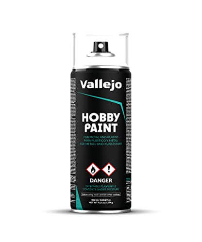 Vallejo - Hobby Paint Spray Basic Primer | White 400 ml. (13.52 fl.oz.) | Perfect Matt and Self Levelling Finish - style: White 400 ml. (13.52 fl.oz.)