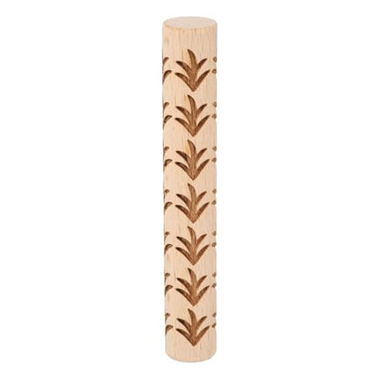HARFINGTON Wood Clay Roller 4" Grass Pattern Rolling Pins Wood Rollers Pottery Tools Wood Grain Texture Rollers for Clay Baking Dough Playdough DIY - style: Grass