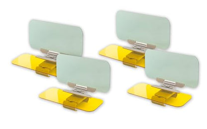 ZONETECH Day and Night Anti-Glare Car Windshield Visor - Premium Quality Universal Sunshade and Anti-Dazzle Night-time Driving Auto Accessory (4 Pack) - size: 4-Pack