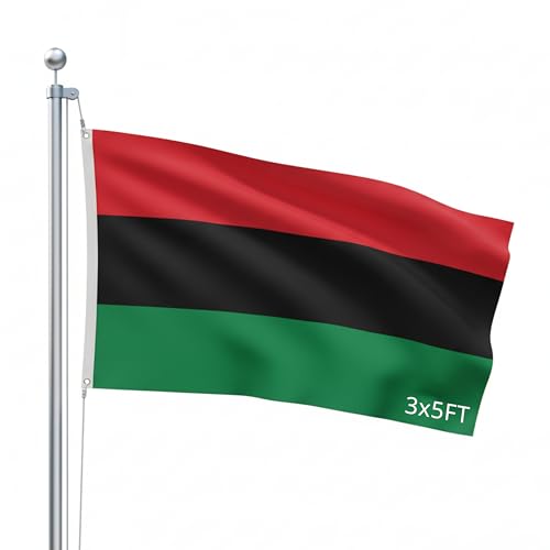SSK® Black Power - African American Outdoor Flag - Black Lives Matter Banner - Large 3' x 5', Weather-Resistant Polyester - color: Black Power African American