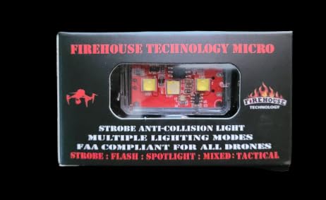 Firehouse Technology Micro Strobe Drone Navigation Kit - 3 Light Kit (White, Red, Green) FAA Compliant 1000 Lumens