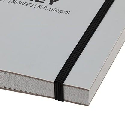 SoHo Brick Journal, Grey 5.5"x8.5" (100 GSM, 80 Pages Each) - color: Grey, size: 5.5 x 8.5in