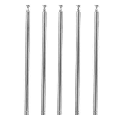 5pcs M3 Female Antenna Telescopic Antenna Thread 7 Sections AM FM Radio Universal Antenna for Radio TV Electric Toys Telescopic Replacement Antenna Aerial - style: M3 Female 7 Sections