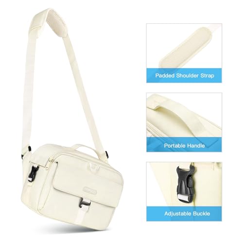 MOSISO Camera Shoulder Bag Camera Case Crossbody Sling Purse, Beige - color: Beige
