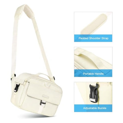 MOSISO Camera Shoulder Bag Camera Case Crossbody Sling Purse, Beige - color: Beige