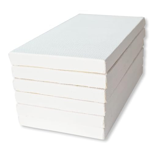 LWR CRAFTS Mini Stretched Canvas 3" X 5" Pack of 6 - size: 3"x5"x6