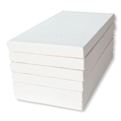 LWR CRAFTS Mini Stretched Canvas 3" X 5" Pack of 6 - size: 3"x5"x6