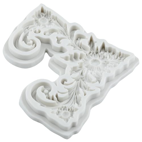 Baroque Relief Flower Polymer Clay Mold Baroque Silicone Molds - color: Style L